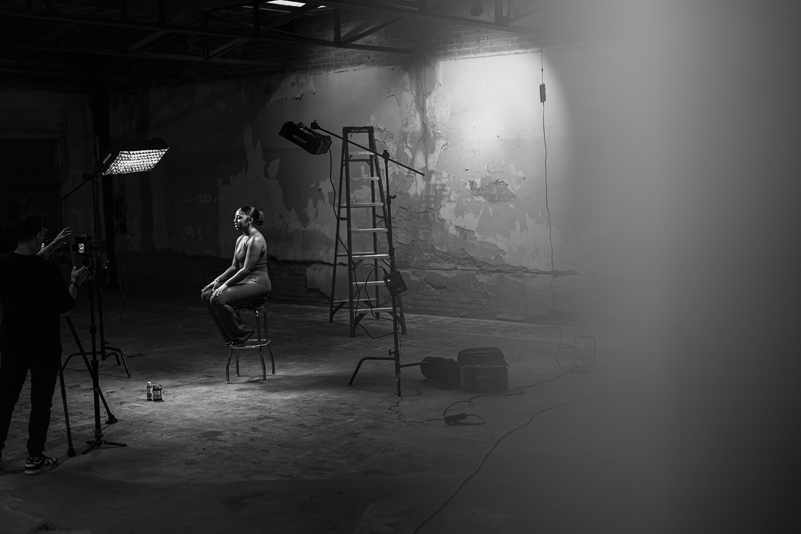 Brand film on set